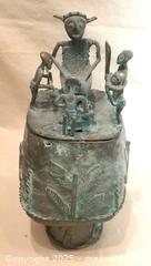 MaxSold Auction: Cast metal container (kuduo) from Ghana - Toronto (Ontario, Canada) SELLER MANAGED Downsizing Online Auction - Floyd Avenue