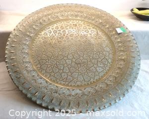 MaxSold Auction: Moroccan brass tray with stand - Toronto (Ontario, Canada) SELLER MANAGED Downsizing Online Auction - Floyd Avenue