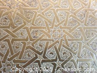 MaxSold Auction: Moroccan brass tray with stand - Toronto (Ontario, Canada) SELLER MANAGED Downsizing Online Auction - Floyd Avenue