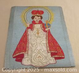 MaxSold Auction: Vintage hand stitched textile: Salvator Mundi (Christ as the Saviour)   - Toronto (Ontario, Canada) SELLER MANAGED Downsizing Online Auction - Floyd Avenue