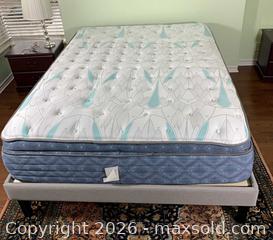 MaxSold Auction: Queen Upholstered Platform Bed Frame and Mattress - Ottawa (Ontario, Canada) PARTNER MANAGED Estate Sale Online Auction - Grant Carman Drive (CONDO)