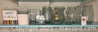 MaxSold Auction: Assorted Glass and Ceramic Vases – 4" to 8½" - San Francisco (California, USA) PARTNER MANAGED Estate Sale Online Auction - 10th Street (CONDO)