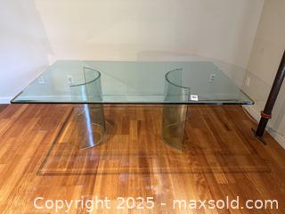MaxSold Auction: Glass Dining Table with Curved Base Seats 8 - San Francisco (California, USA) PARTNER MANAGED Estate Sale Online Auction - 10th Street (CONDO)