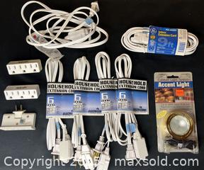 MaxSold Auction: Power to the People – Extension Cords, Adapters & Lights Lot - San Francisco (California, USA) PARTNER MANAGED Estate Sale Online Auction - 10th Street (CONDO)