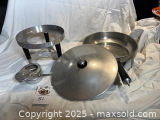 MaxSold Auction: Vintage Mid-Century Modern Chafing Dish Set - San Francisco (California, USA) PARTNER MANAGED Estate Sale Online Auction - 10th Street (CONDO)