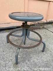 MaxSold Auction: Adjustable Industrial Metal Stool, Laboratory Stool, Gray-Blue Painted Steel - Toronto (Ontario, Canada) SELLER MANAGED Downsizing Online Auction - Shaw Street
