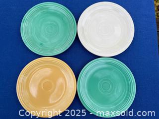 MaxSold Auction: Fiesta Ware Vintage 1940&#39;s, Set of 4 Salad Plates Homer Laughlin  - Toronto (Ontario, Canada) SELLER MANAGED Downsizing Online Auction - Shaw Street
