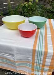 MaxSold Auction: Pyrex, Vintage 3 piece nesting Mixing Bowl Set, Opal Glass, Mid Century Modern. - Toronto (Ontario, Canada) SELLER MANAGED Downsizing Online Auction - Shaw Street