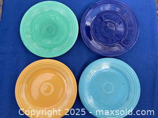 MaxSold Auction: Set of 4 Fiesta Ware Dinner Plates, Original 1940&#39;s Vintage pieces, Early mid-century design/Art Deco - Toronto (Ontario, Canada) SELLER MANAGED Downsizing Online Auction - Shaw Street