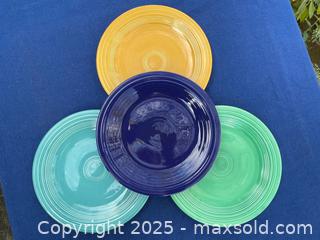 MaxSold Auction: Set of 4 Fiesta Ware Dinner Plates, Original 1940&#39;s Vintage pieces, Early mid-century design/Art Deco - Toronto (Ontario, Canada) SELLER MANAGED Downsizing Online Auction - Shaw Street