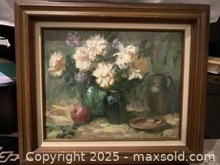 MaxSold Auction: Original Noel Espinoza oil on canvas painting - still life - excellent condition  - Toronto (Ontario, Canada) SELLER MANAGED Downsizing Online Auction - Thome Crescent
