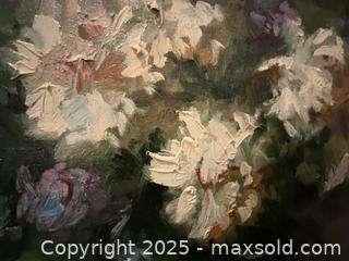 MaxSold Auction: Original Noel Espinoza oil on canvas painting - still life - excellent condition  - Toronto (Ontario, Canada) SELLER MANAGED Downsizing Online Auction - Thome Crescent