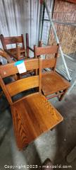 MaxSold Auction: 4 WOOD CHAIRS - Gravenhurst (Ontario, Canada) SELLER MANAGED Commercial Liquidation Online Auction - Progress Road