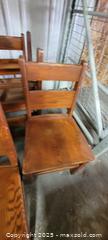 MaxSold Auction: 4 WOOD CHAIRS - Gravenhurst (Ontario, Canada) SELLER MANAGED Commercial Liquidation Online Auction - Progress Road