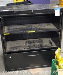 MaxSold Auction: BLACK METAL CREDENZA - Gravenhurst (Ontario, Canada) SELLER MANAGED Commercial Liquidation Online Auction - Progress Road