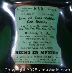 MaxSold Auction: 1970&#39;s Kahlua Green Tiki Man/ Mayan / Aztec Decanter Empty Bottle - Ottawa (Ontario, Canada) SELLER MANAGED Estate Sale Online Auction - Palsen Street