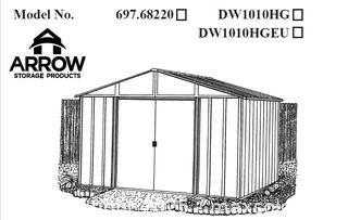 MaxSold Auction: Arrow Driftwood 10&#39; x 10&#39; Metal Storage Shed Model DW1010HG - Missing 1 small piece - Ottawa (Ontario, Canada) SELLER MANAGED Estate Sale Online Auction - Palsen Street