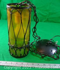 MaxSold Auction: MCM Plastic Crackled Amber Hanging Light Fixture - Ottawa (Ontario, Canada) SELLER MANAGED Estate Sale Online Auction - Palsen Street