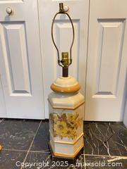 MaxSold Auction: MCM Speckled Ceramic Floral Table Lamp - Ottawa (Ontario, Canada) SELLER MANAGED Estate Sale Online Auction - Palsen Street