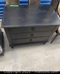 MaxSold Auction: 3-Drawer Wood nightstand - Toronto (Ontario, Canada) SELLER MANAGED Estate Sale Online Auction - Victoria Park Avenue (STORAGE)