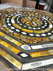 MaxSold Auction: Octagonal Stone Inlaid Tabletop, Black Marble with Onyx & MOP - Toronto (Ontario, Canada) SELLER MANAGED Estate Sale Online Auction - Victoria Park Avenue (STORAGE)