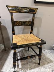 MaxSold Auction: 1968 Signed Stenciled Rush Seat Chair  - Webster (New York, USA) PARTNER MANAGED Estate Sale Online Auction - Brown Drive