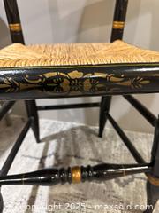 MaxSold Auction: 1968 Signed Stenciled Rush Seat Chair  - Webster (New York, USA) PARTNER MANAGED Estate Sale Online Auction - Brown Drive