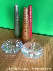 MaxSold Auction: Clear Glass Tealight/Votive Candle Holders and 3 Vases  - White Rock (British Columbia, Canada) SELLER MANAGED Downsizing Online Auction - Prospect Avenue