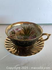 MaxSold Auction: Vintage Gold-Toned Cup &#38; Saucer, Glazed Ceramic/Porcelain - White Rock (British Columbia, Canada) SELLER MANAGED Downsizing Online Auction - Prospect Avenue