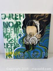 MaxSold Auction: Wild Abstract Humanoid Oil Painting On Wood 24" - Toronto (Ontario, Canada) PARTNER MANAGED Reseller Online Auction - Railside Road