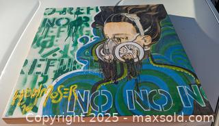 MaxSold Auction: Wild Abstract Humanoid Oil Painting On Wood 24" - Toronto (Ontario, Canada) PARTNER MANAGED Reseller Online Auction - Railside Road
