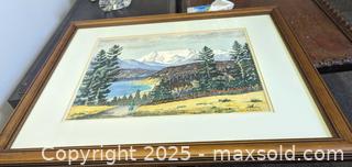 MaxSold Auction: Wood Framed Scenic Mountain Lake Watercolour Painting Artist Signed RJ Smith 22" - Toronto (Ontario, Canada) PARTNER MANAGED Reseller Online Auction - Railside Road