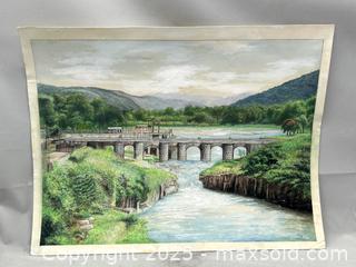 MaxSold Auction: Late 19th / Early 20th Century Watercolor and Gouache – Puente de los Esclavos, Guatemala - Los Angeles (California, USA) PARTNER MANAGED Downsizing Online Auction - South Occidental Boulevard(CONDO)