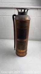 MaxSold Auction: Antique ‘Sodex’ Copper Fire Extinguisher  - Dundee Township (Illinois, USA) PARTNER MANAGED Commercial Liquidation Online Auction - Airport Road