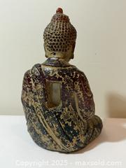 MaxSold Auction: Antique-Style Seated Buddha Statue with Aged Lacquer Finish - New Westminster (British Columbia, Canada) SELLER MANAGED Reseller Online Auction - Columbia Street