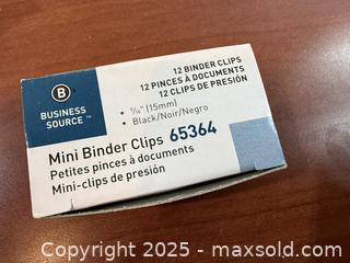 MaxSold Auction: Boxes of Mini Binder Clips – Business Source 65364 - New Westminster (British Columbia, Canada) SELLER MANAGED Reseller Online Auction - Columbia Street