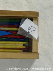 MaxSold Auction: Classic Pick-Up Sticks Game in Wooden Storage Box - New Westminster (British Columbia, Canada) SELLER MANAGED Reseller Online Auction - Columbia Street