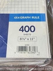 MaxSold Auction: Graph Rule Filler Paper and Lined Loose-Leaf Paper - New Westminster (British Columbia, Canada) SELLER MANAGED Reseller Online Auction - Columbia Street