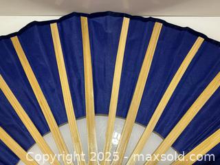 MaxSold Auction: Large Hand-Painted Thai Silk and Bamboo Wall Fan – Village Landscape Scene - New Westminster (British Columbia, Canada) SELLER MANAGED Reseller Online Auction - Columbia Street