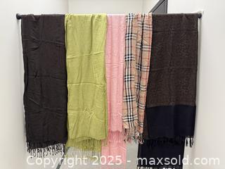 MaxSold Auction: Lot of 5 Fashion Scarves – Assorted Colors and Patterns - New Westminster (British Columbia, Canada) SELLER MANAGED Reseller Online Auction - Columbia Street