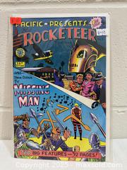 MaxSold Auction: Pacific Presents #1 (1982) – The Rocketeer by Dave Stevens &#38; The Missing Man by Steve Ditko – 1st Issue, Vintage Comic Book - New Westminster (British Columbia, Canada) SELLER MANAGED Reseller Online Auction - Columbia Street