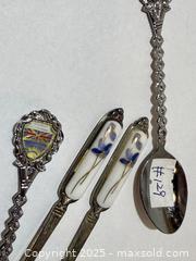 MaxSold Auction: Set of Vintage Souvenir Forks and Spoons – British Columbia &#38; Floral Enamel Designs (4 Pieces) - New Westminster (British Columbia, Canada) SELLER MANAGED Reseller Online Auction - Columbia Street