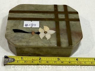 MaxSold Auction: Vintage Green Onyx or Marble Octagonal Trinket Box - New Westminster (British Columbia, Canada) SELLER MANAGED Reseller Online Auction - Columbia Street