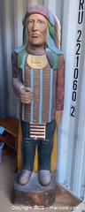 MaxSold Auction: Lifesize Wood Cigar Store Indian Chief Statue - Castaic (California, USA) PARTNER MANAGED Estate Sale Online Auction - Hasley Canyon Road