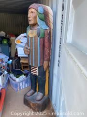 MaxSold Auction: Lifesize Wood Cigar Store Indian Chief Statue - Castaic (California, USA) PARTNER MANAGED Estate Sale Online Auction - Hasley Canyon Road
