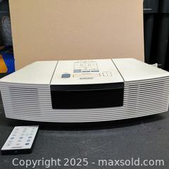 MaxSold Auction: BOSE wave Clock radio CD player w/Remote tested and working with remote - Waterford (New Jersey, USA) SELLER MANAGED Downsizing Online Auction - Chew Road