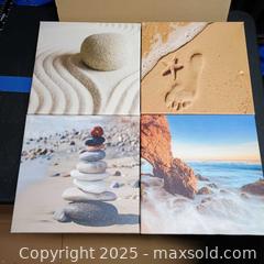 MaxSold Auction: Lot of 4 11x12 canvas art work  - Waterford (New Jersey, USA) SELLER MANAGED Downsizing Online Auction - Chew Road