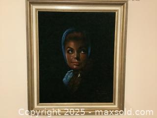 MaxSold Auction: Vintage Framed Pastel on Velvet of Young Girl  - Ajax (Ontario, Canada) SELLER MANAGED Reseller Online Auction - Pickering Beach Road