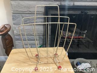 MaxSold Auction: Vintage Wire Magazine Rack - From the 40’s - Ajax (Ontario, Canada) SELLER MANAGED Reseller Online Auction - Pickering Beach Road