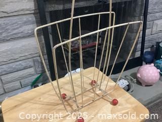 MaxSold Auction: Vintage Wire Magazine Rack - From the 40’s - Ajax (Ontario, Canada) SELLER MANAGED Reseller Online Auction - Pickering Beach Road